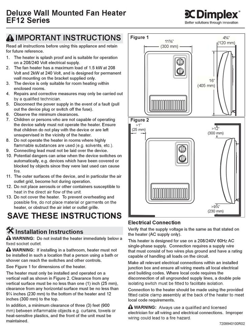 Dimplex EF12 Series instructions