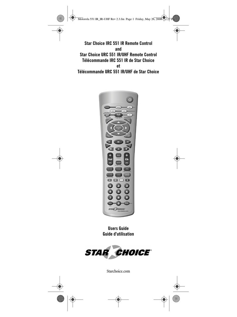 Star Choice IRC 551 user guide