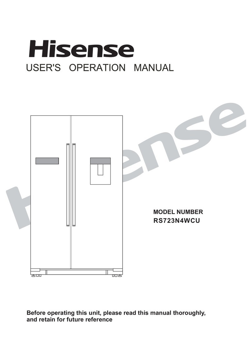 Hisense RS723N4WCU Mounting instructions