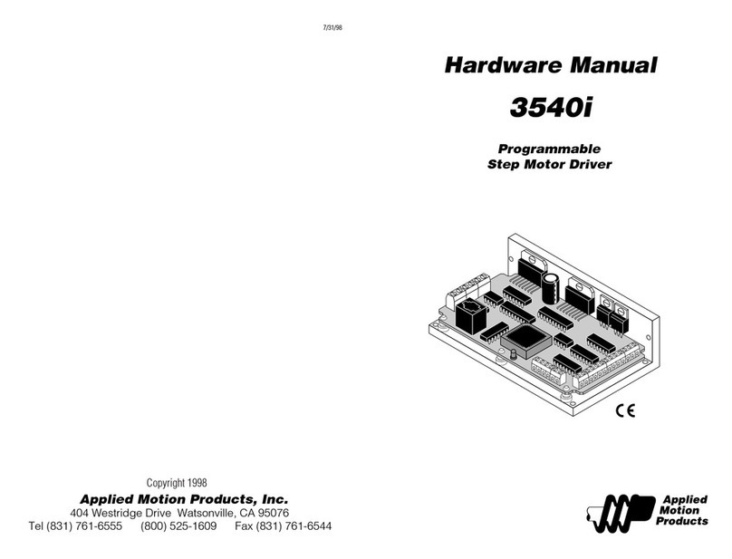 Applied Motion Products 3540i Hardware manual