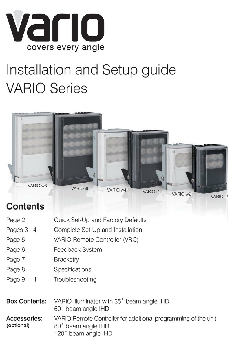Raytec Vario W8 Installation and setup guide