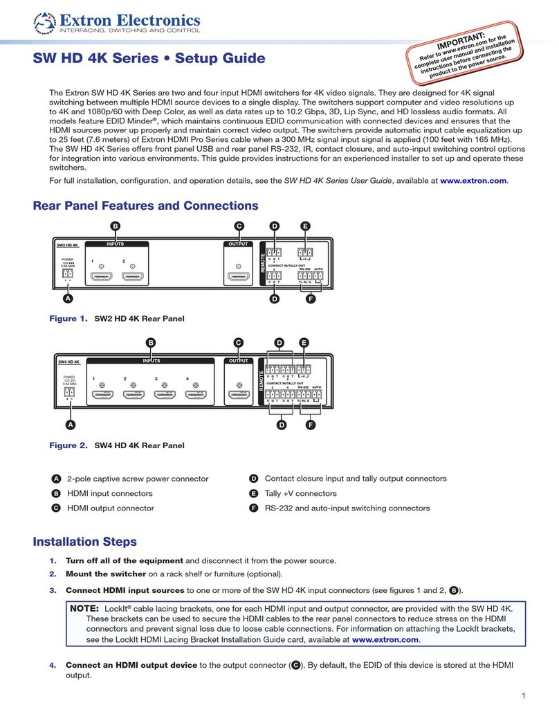 Extron electronics SW HD 4K Series User manual