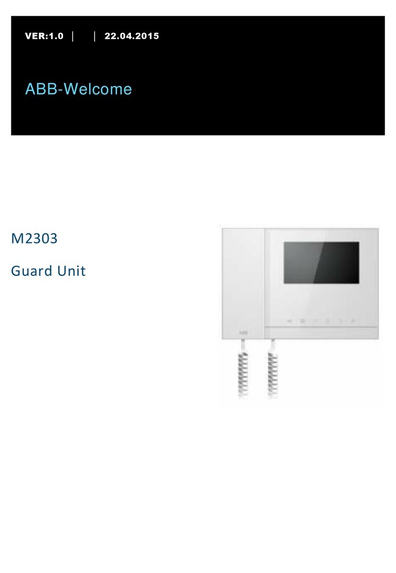 ABB Welcome M2303 User manual ABB Welcome M2303 User manual