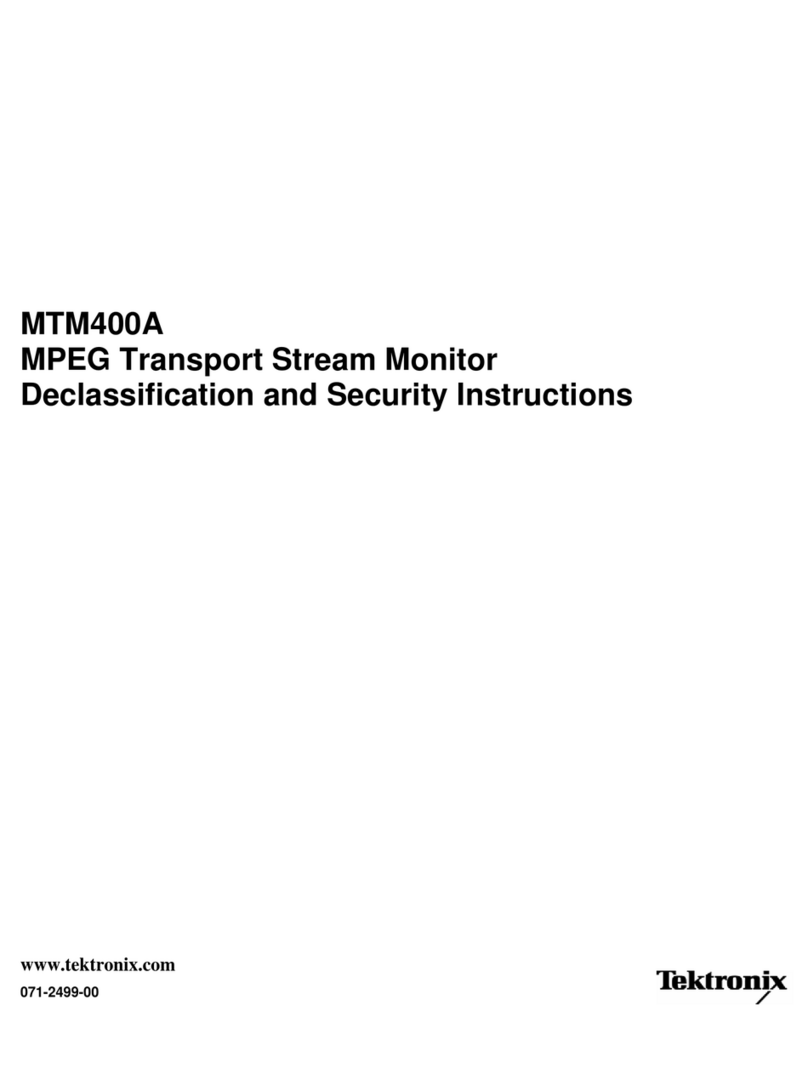 Tektronix MTM400A Installation and maintenance instructions