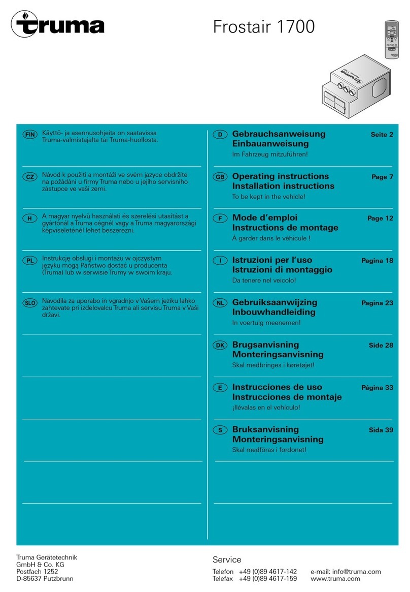 Truma Frostair 1700 Operating and installation instructions