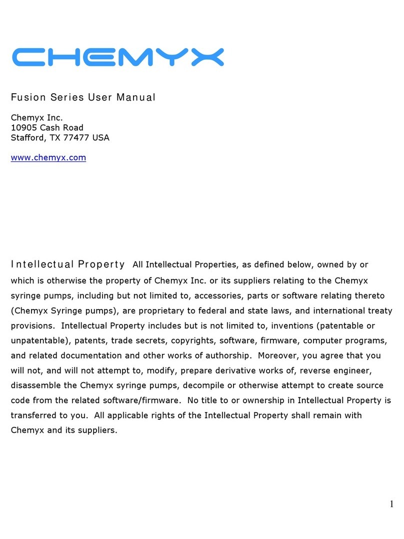 Chemyx Fusion 100 user manual Chemyx Fusion 100 user manual
