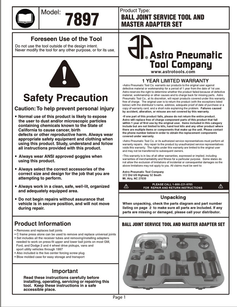 Astro Pneumatic 7897 User manual