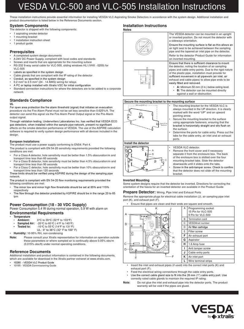 VESDA lasercompact VLC-500 installation instructions VESDA lasercompact VLC-500 installation instructions