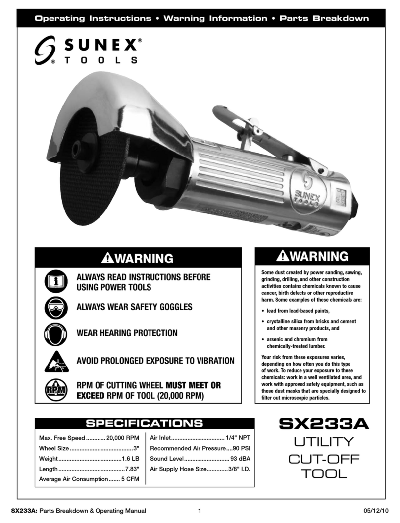 Sunex Tools SX233A operating instructions
