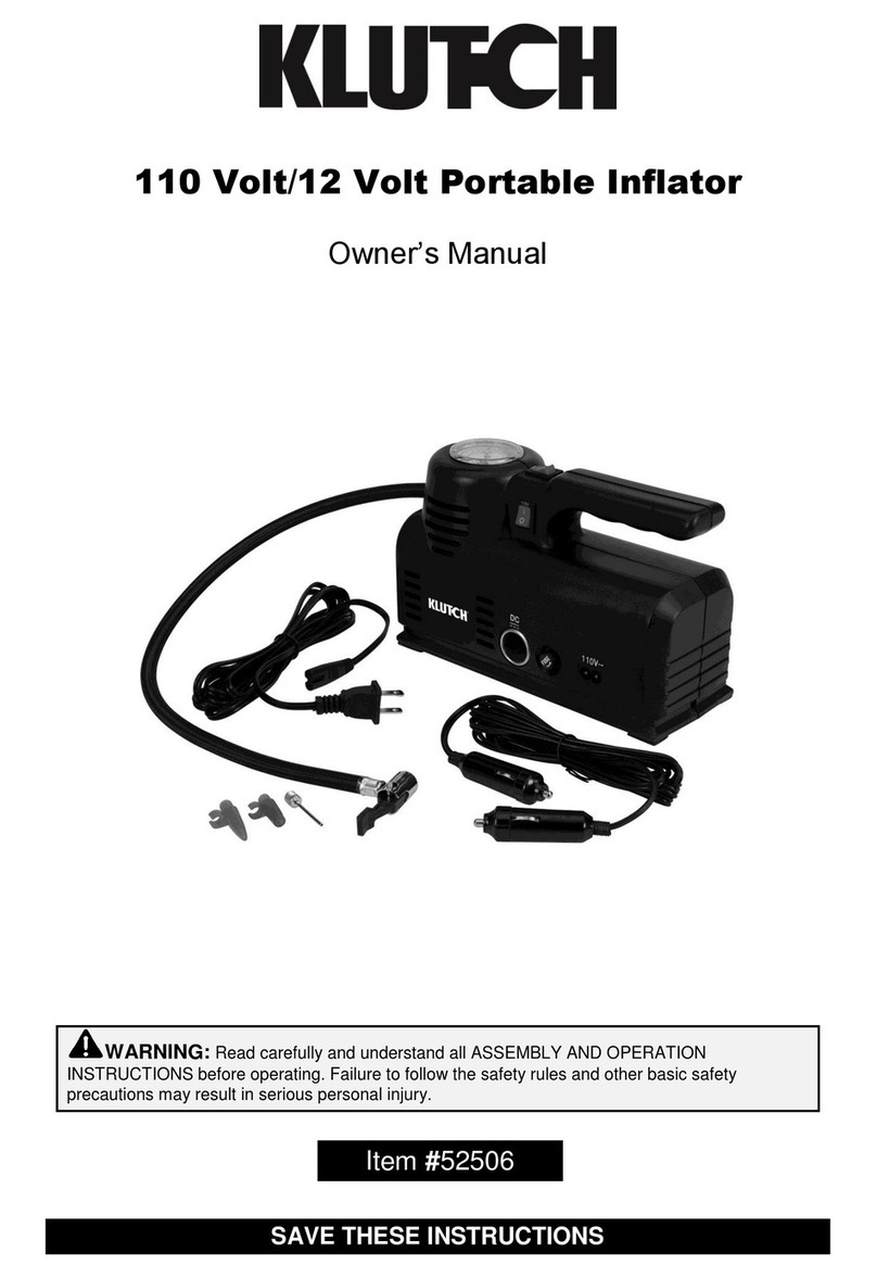 Klutch 52506 owner's manual