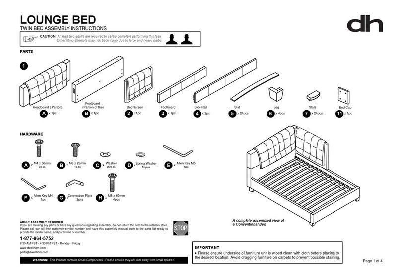 DH LOUNGE BED Assembly instructions DH LOUNGE BED Assembly instructions