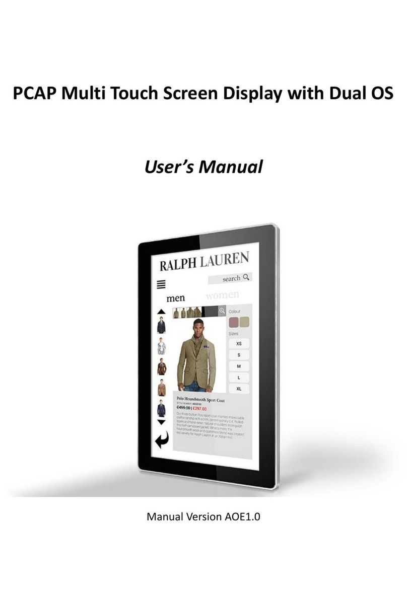 AllSee Technologies PCAP Multi Touch Screen Display user manual