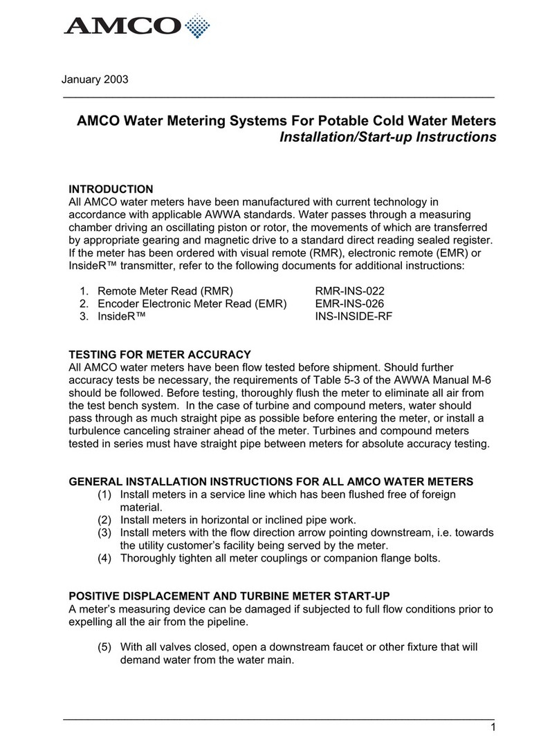 Amco C700 Installation and start-up instructions