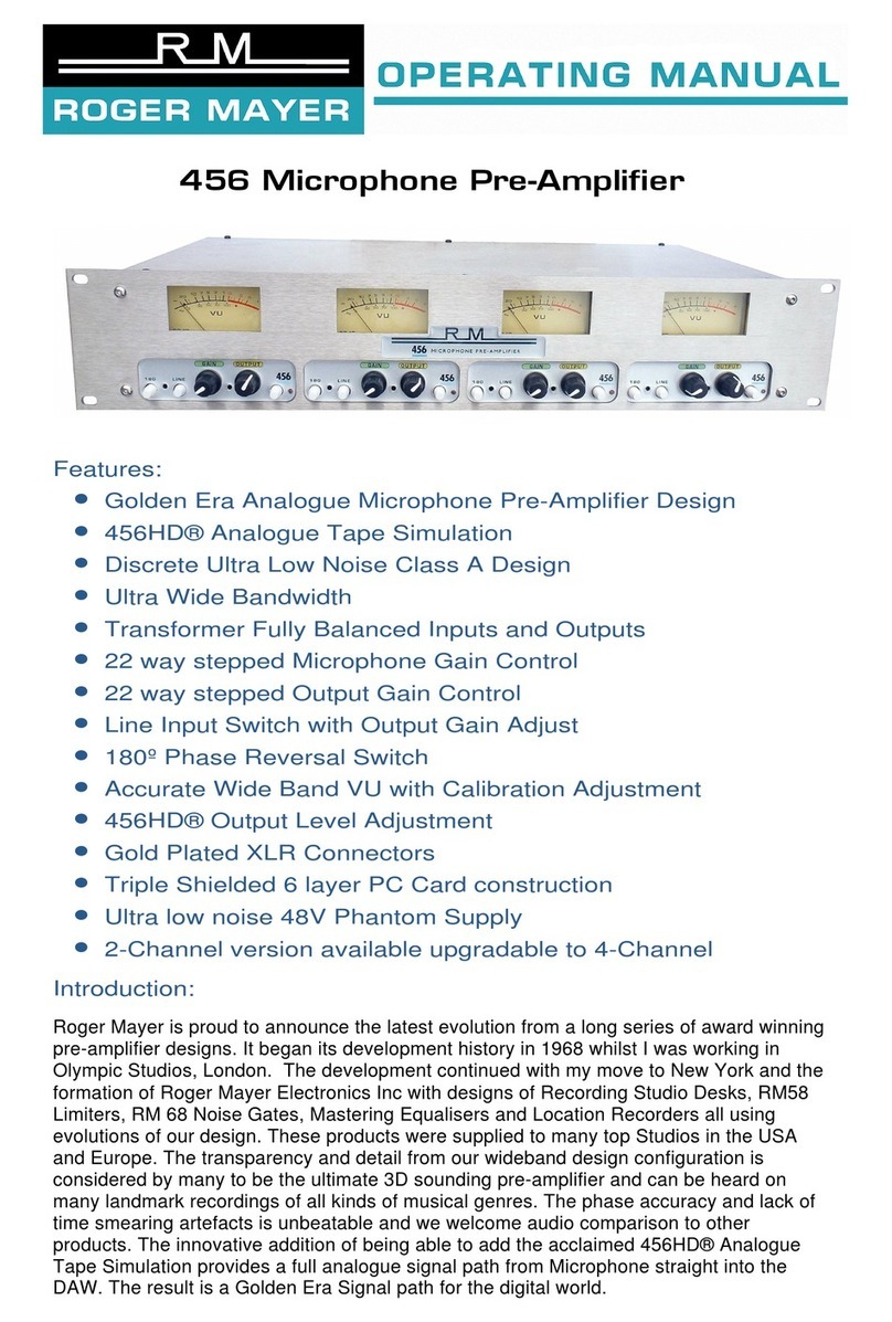 ROGER MAYER 456 operating manual