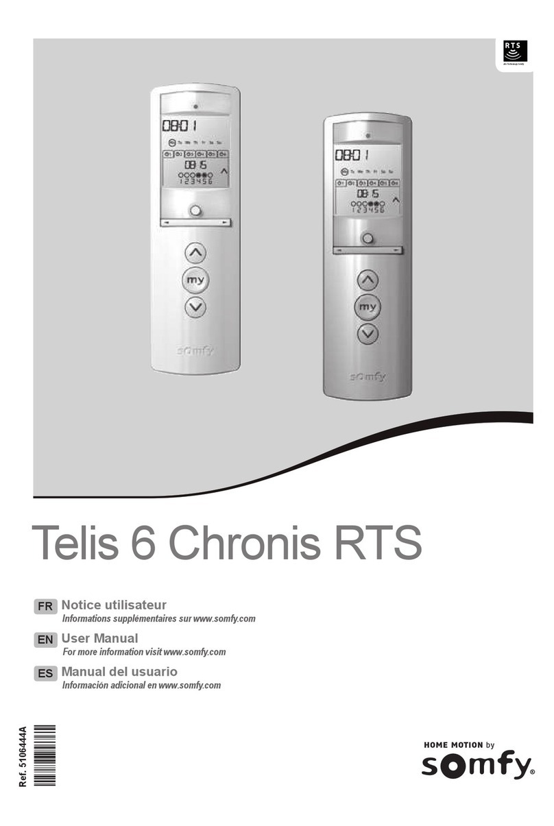 SOMFY Telis 6 Chronis RTS user manual