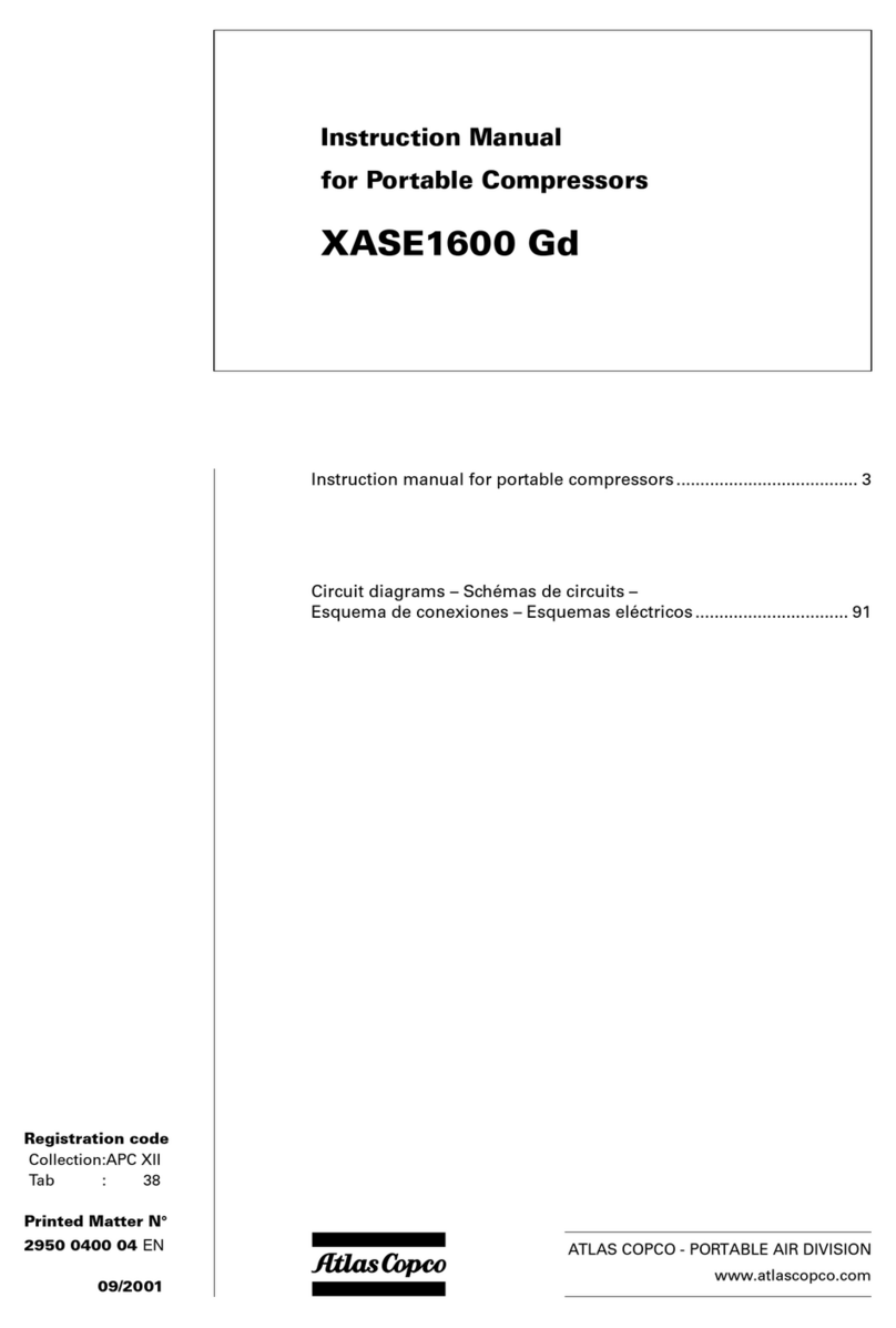 Atlas Copco XASE1600 Gd User manual