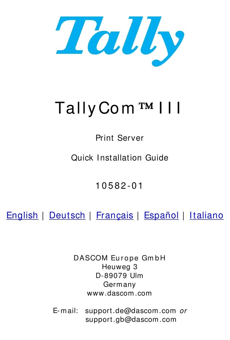 Tally TallyCom III Quick installation guide