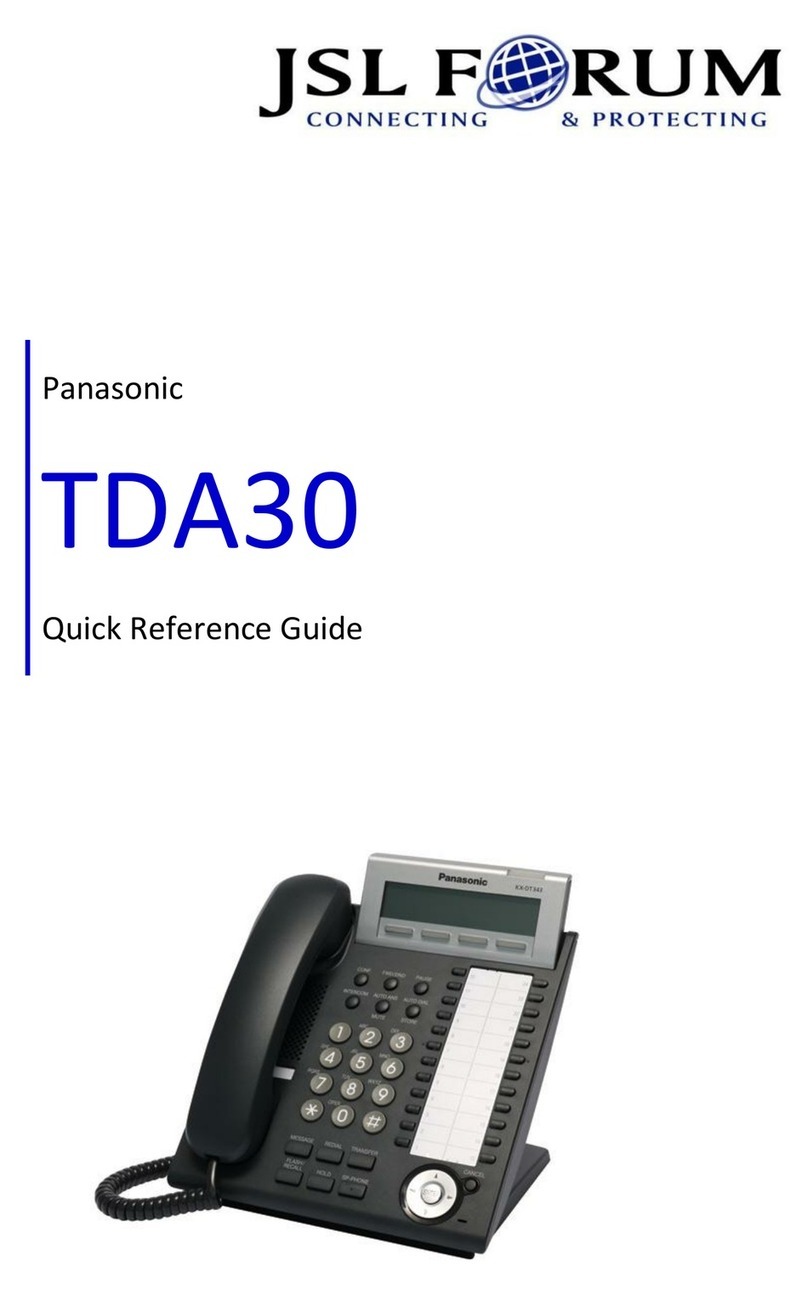 Panasonic TDA30 User manual
