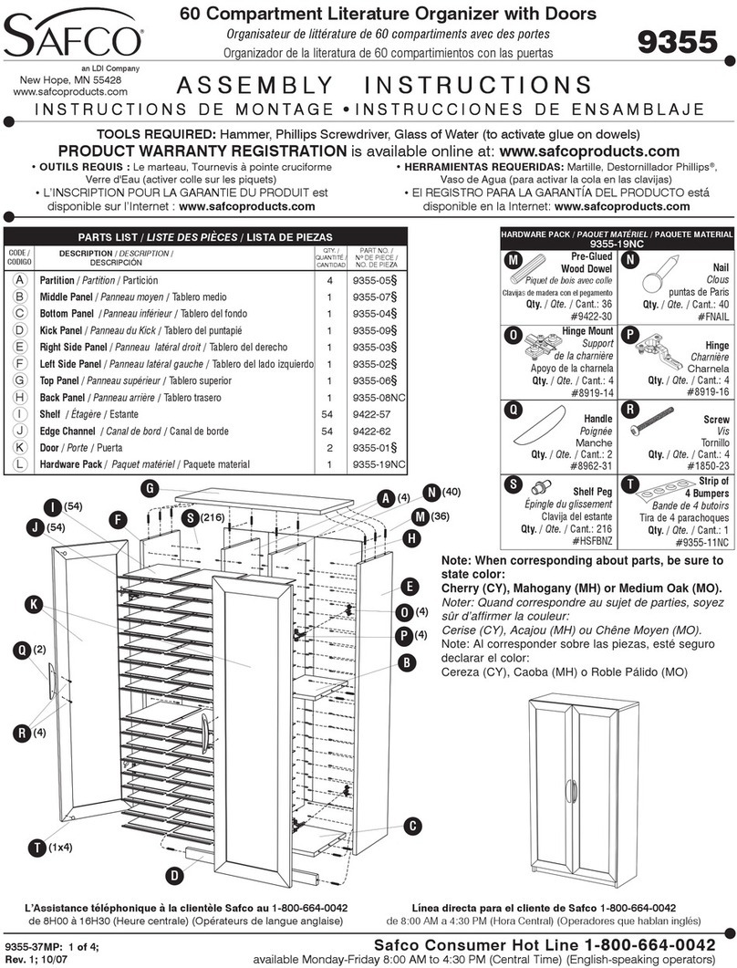 Safco 9355 User manual