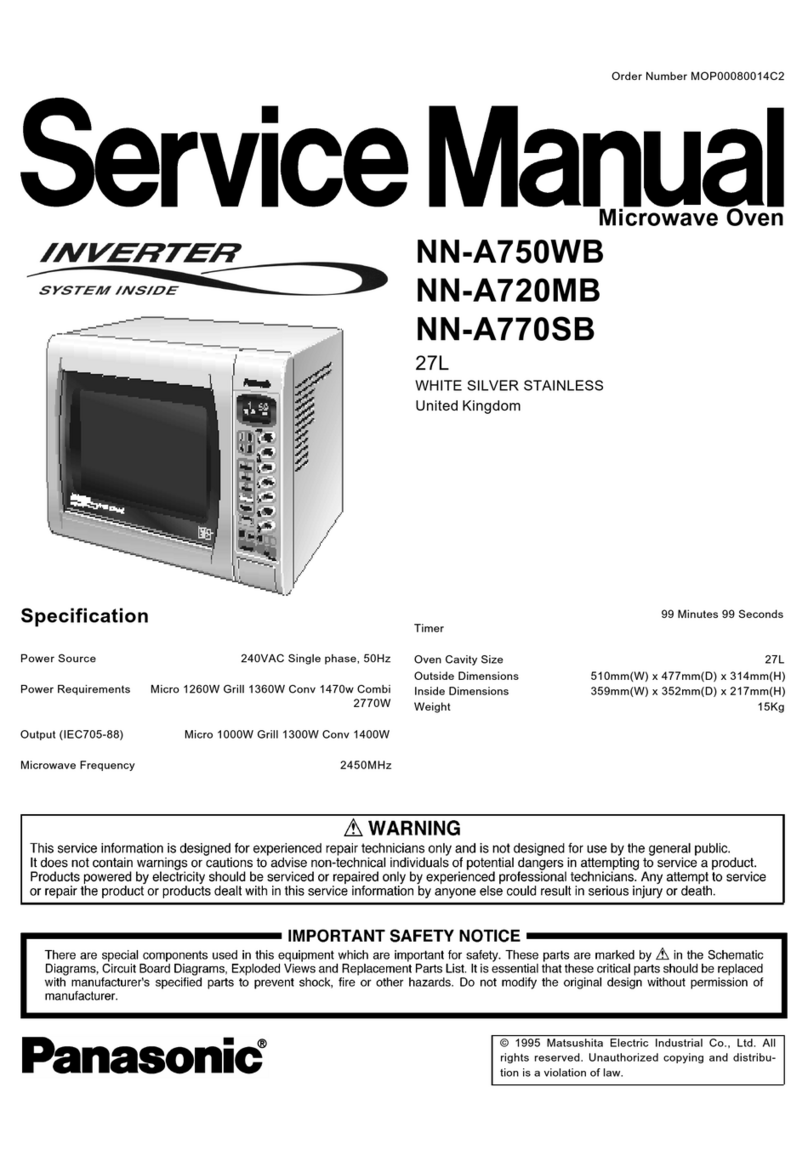 Panasonic NN-A750WB Service manual