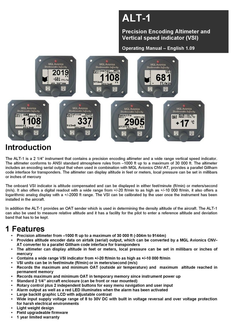 MGL Avionics ALT-1 operating manual