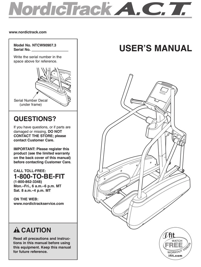 NordicTrack NTCW90907.3 User manual
