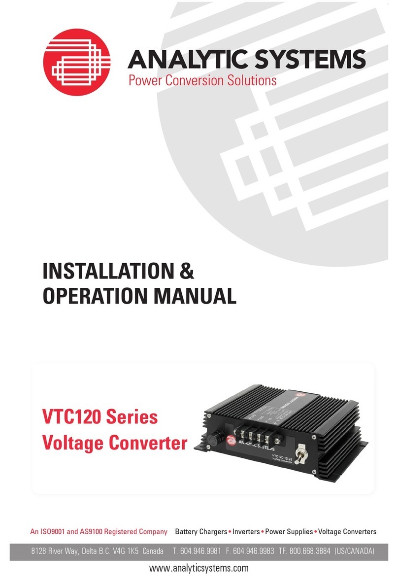 Analytic Systems VTC120 Series User manual
