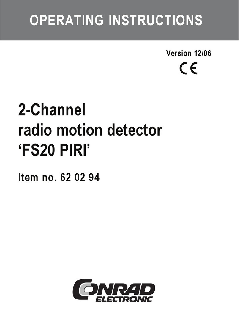Conrad Electronic FS20 PIRI operating instructions