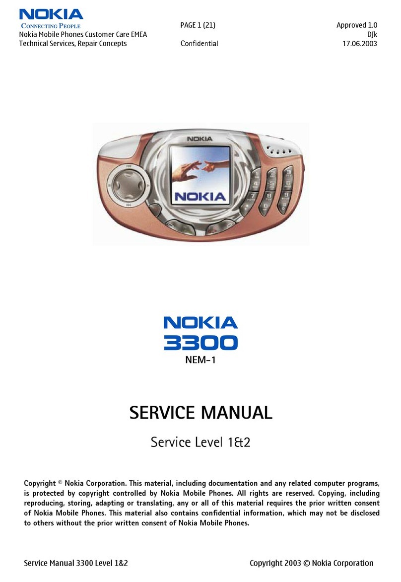 Nokia 3300 - Cell Phone - GSM Service manual