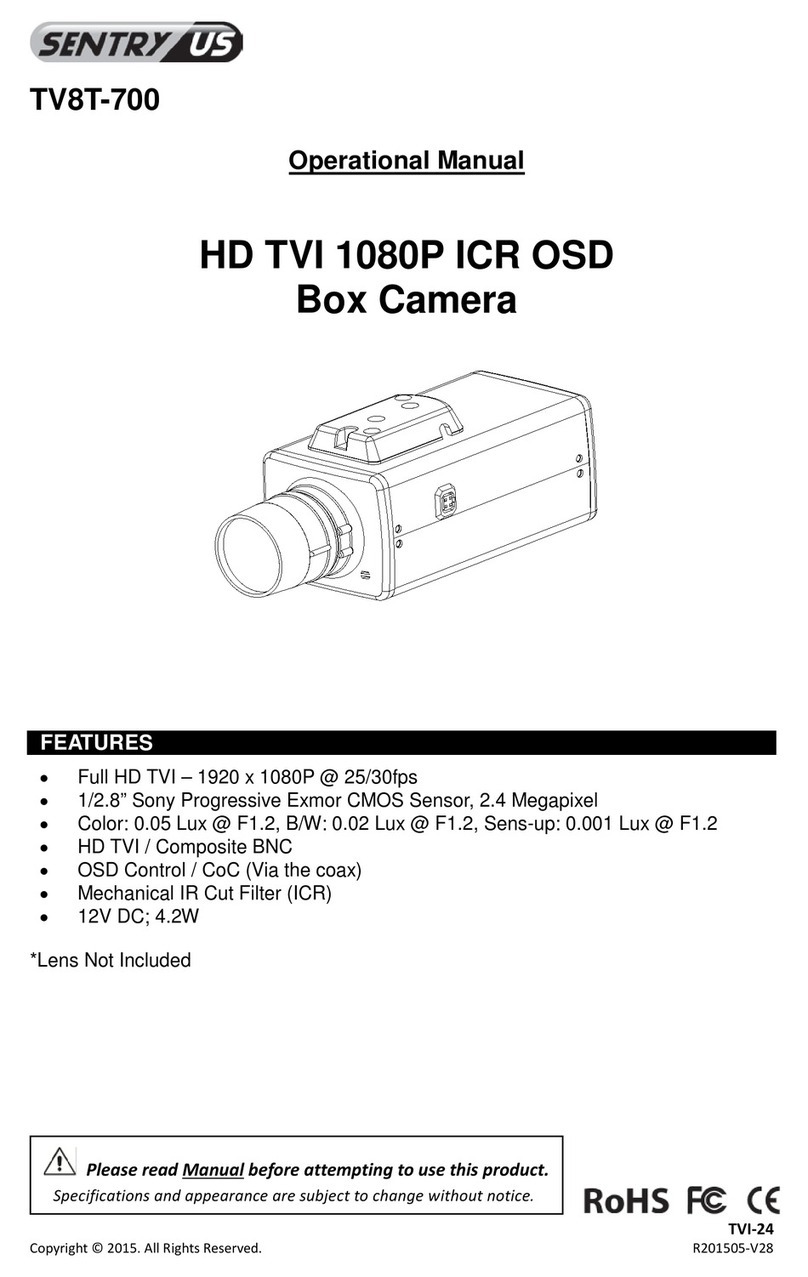 Sentryus TV8T-700 Quick start guide