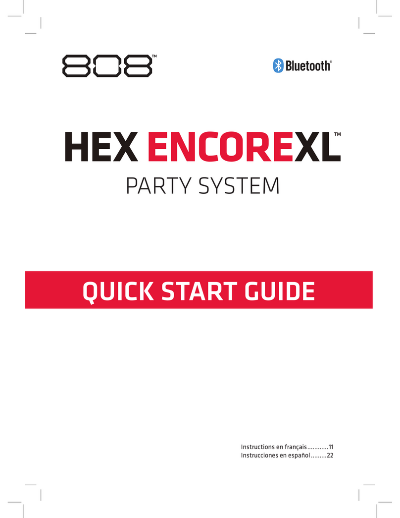 808 HEX ENCORE XL quick start guide