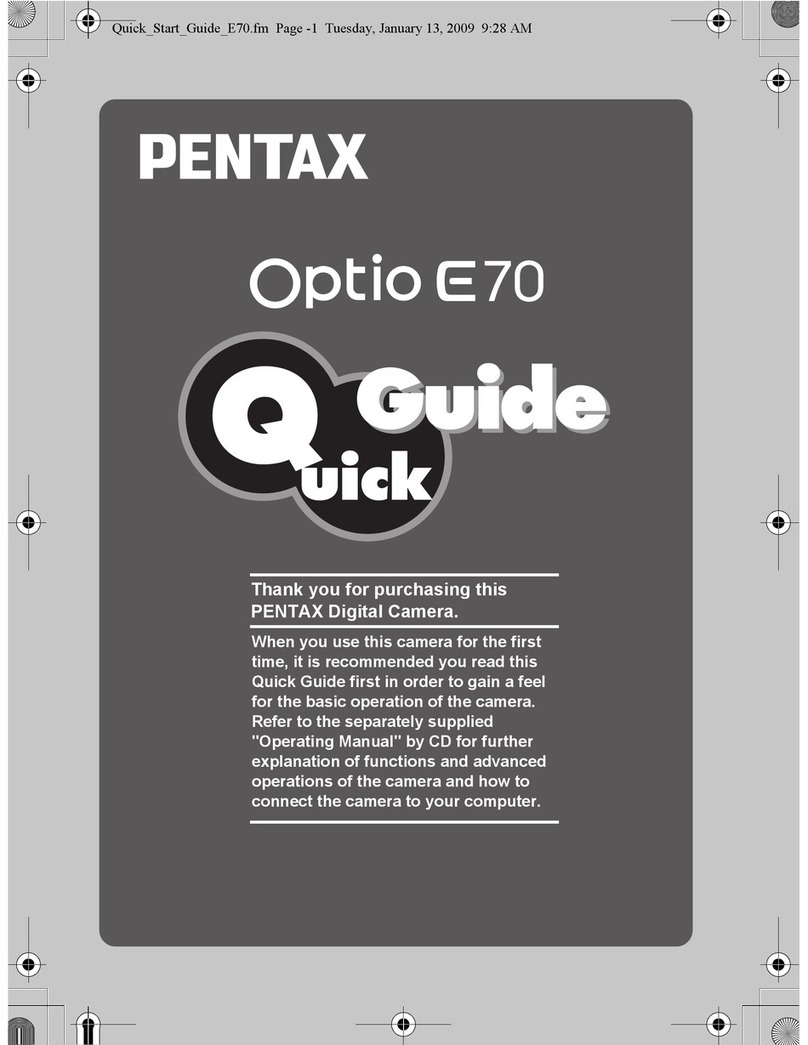 Pentax Optio E70 Quick start quide