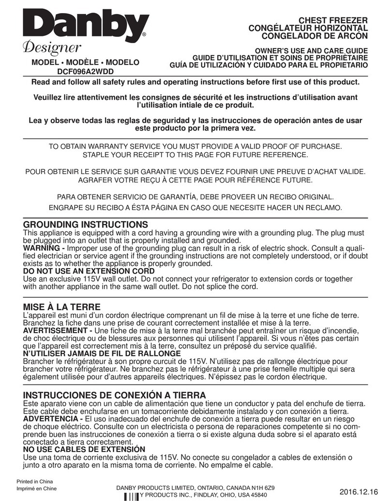 Danby DCF096A2WDD Assembly instructions