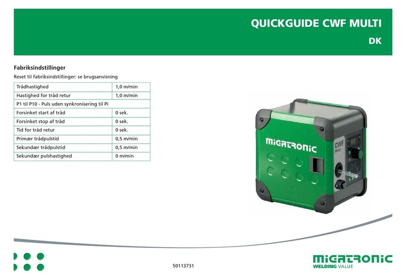 Migatronic CWF Multi quick guide