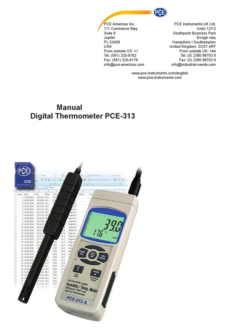 PCE Instruments PCE-313 User manual