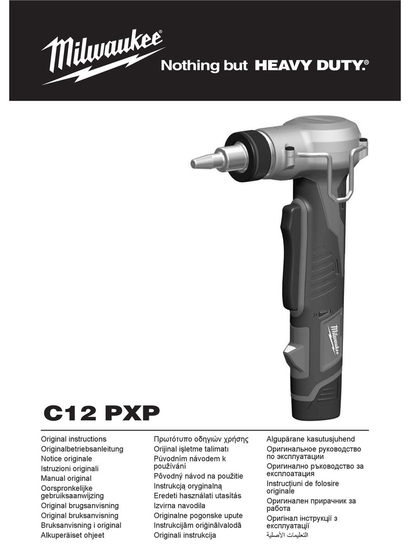 Milwaukee C12 PXP User manual Milwaukee C12 PXP User manual