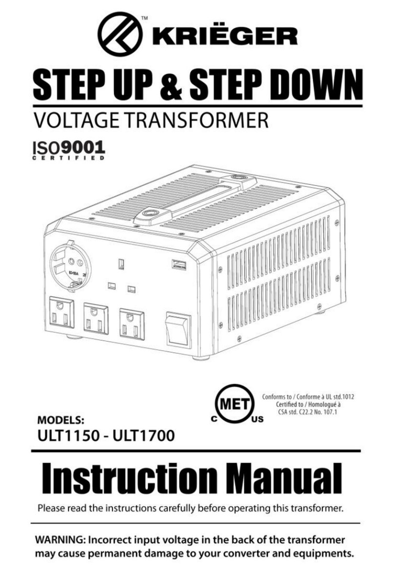 Krieger ULT1150 instruction manual