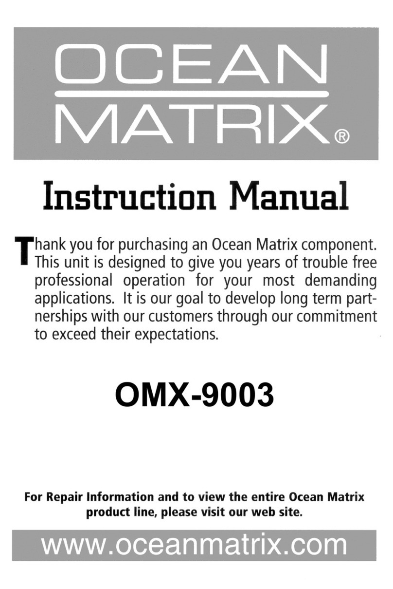 Ocean Matrix OMX-9003 User manual Ocean Matrix OMX-9003 User manual