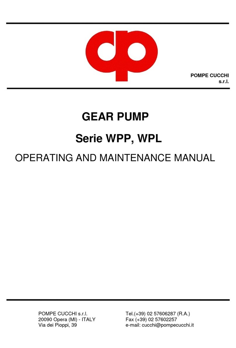 POMPE CUCCHI Series WPP Operating and maintenance manual