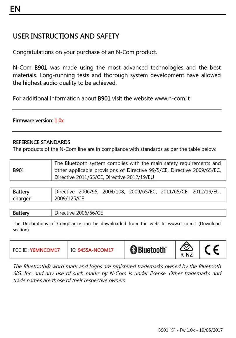 N-Com B901 Instruction Manual