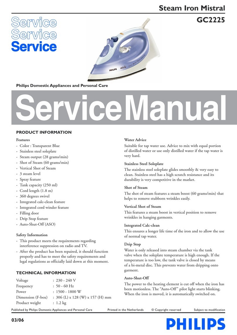 Philips Mistral GC2225 User manual Philips Mistral GC2225 User manual
