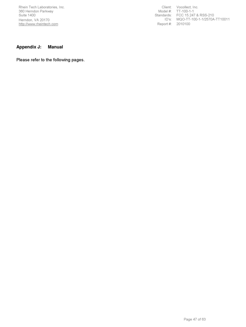 Vocollect Talkman T1 User manual