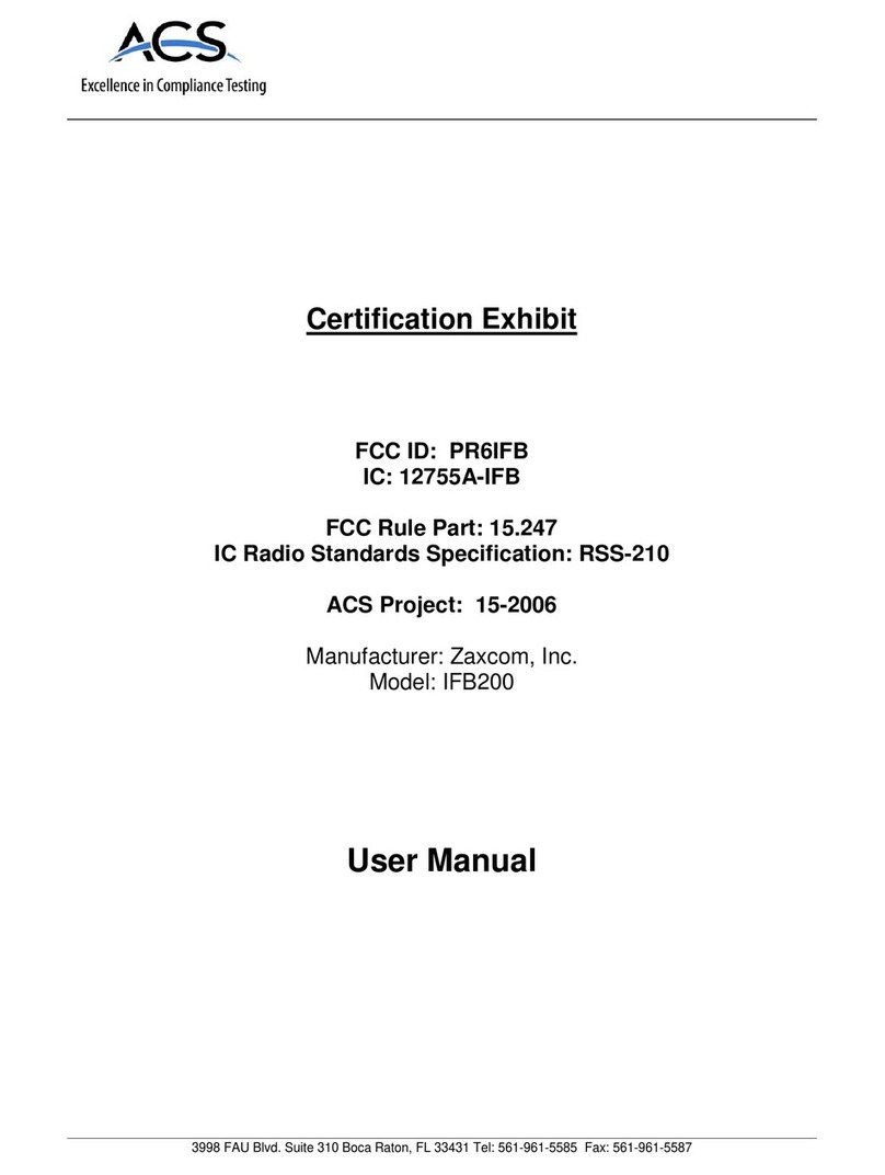 Zaxcom IFB200 User manual
