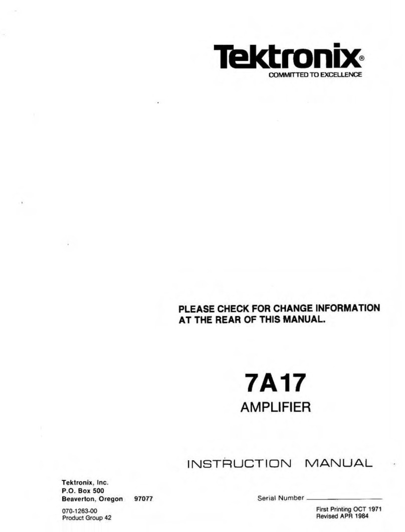 Tektronix 7A17 User manual