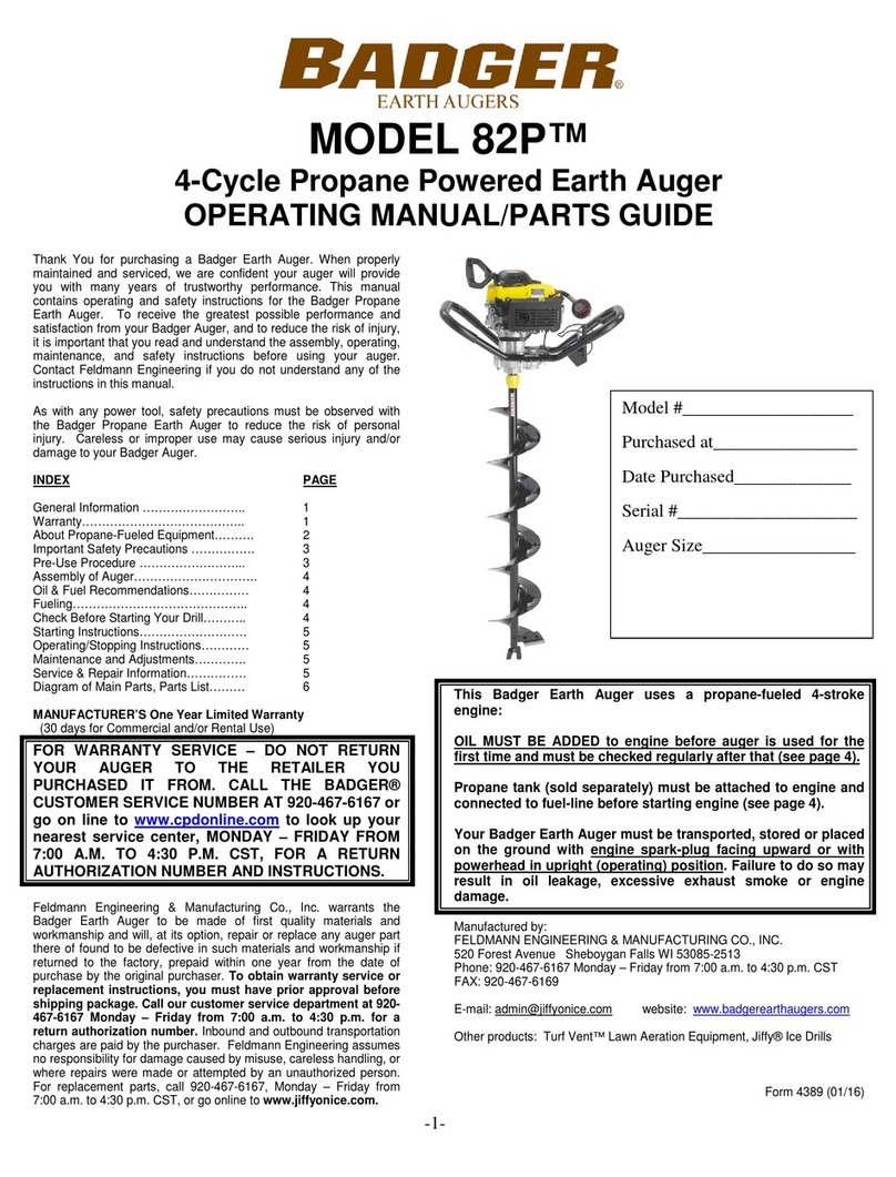 Badger Basket 82P Operating manual and parts list