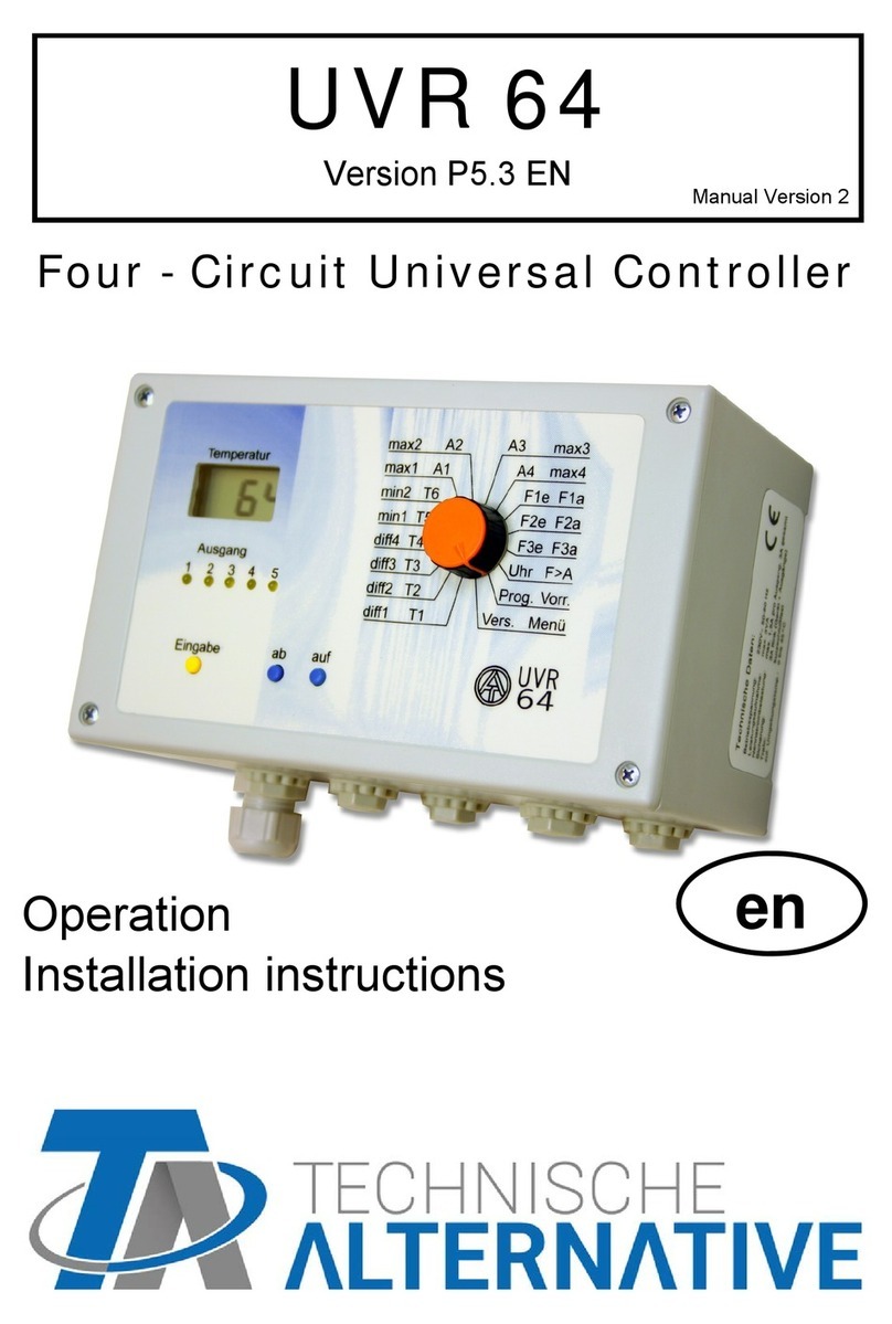 TA UVR 64 Operation and installation instructions