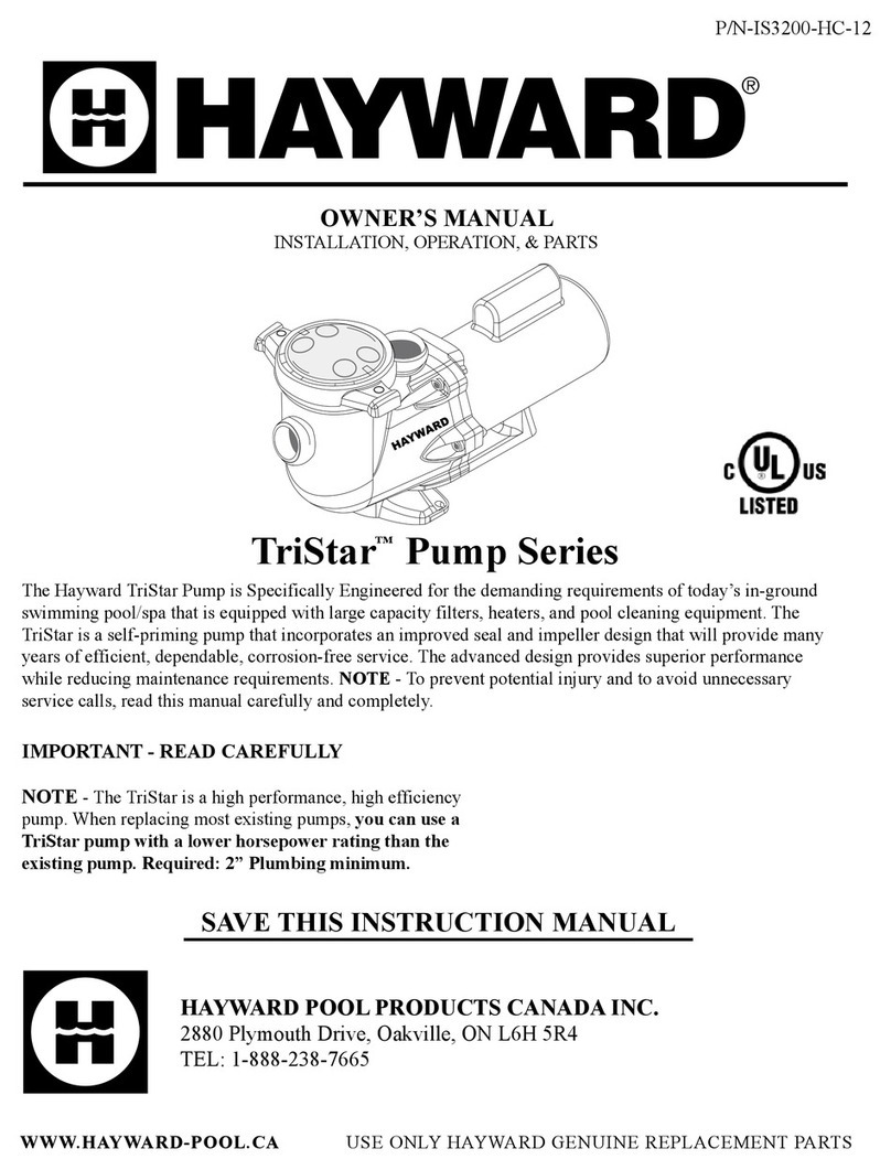 Hayward TriStar HCP3205C owner's manual
