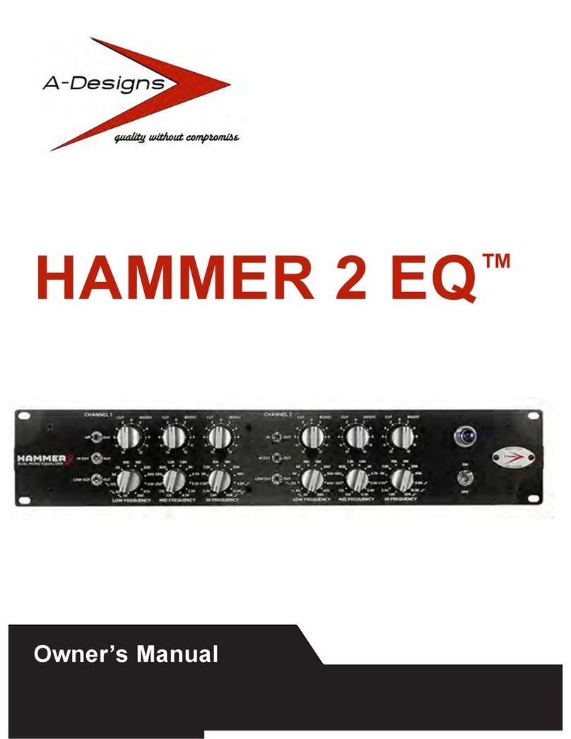 A-Designs Hammer 2 EQ owner's manual