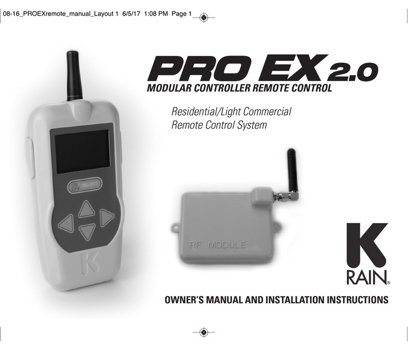 K-Rain Pro EX 2.0 Owner's manual and installation instructions