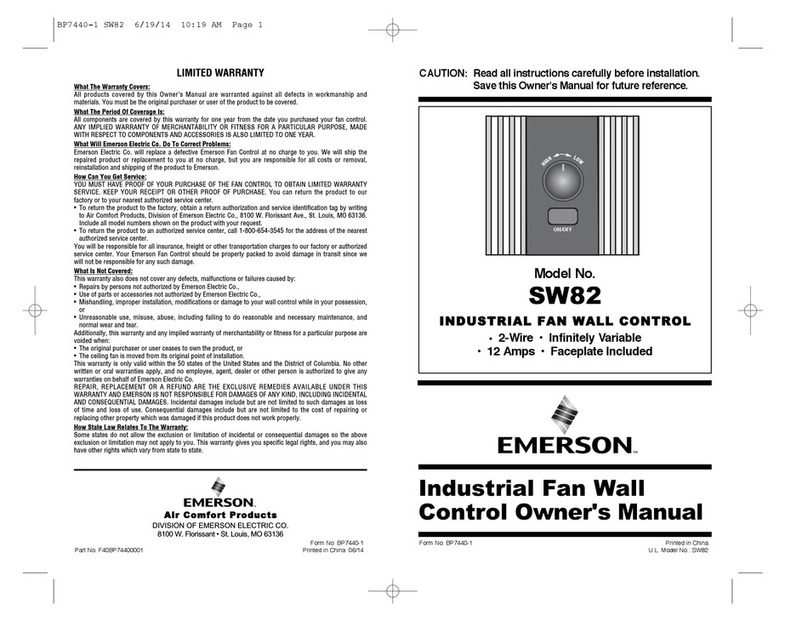 Emerson SW82 owner's manual